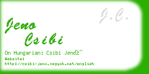 jeno csibi business card